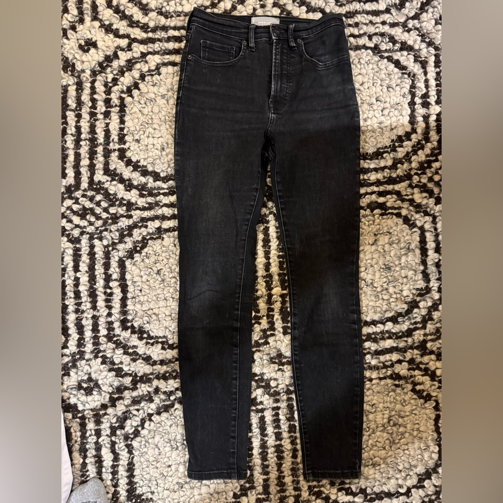 Everlane Women's Black High Rise Authentic Stretch Skinny Jeans